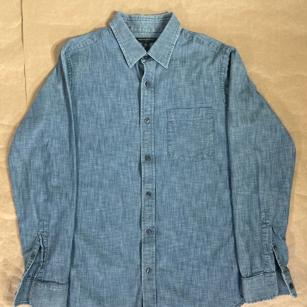 Men's Blue chambray Shirt
